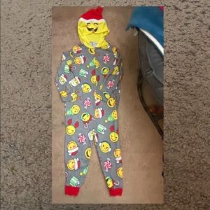 Justice girls onesie holiday pj’s, size 6/7